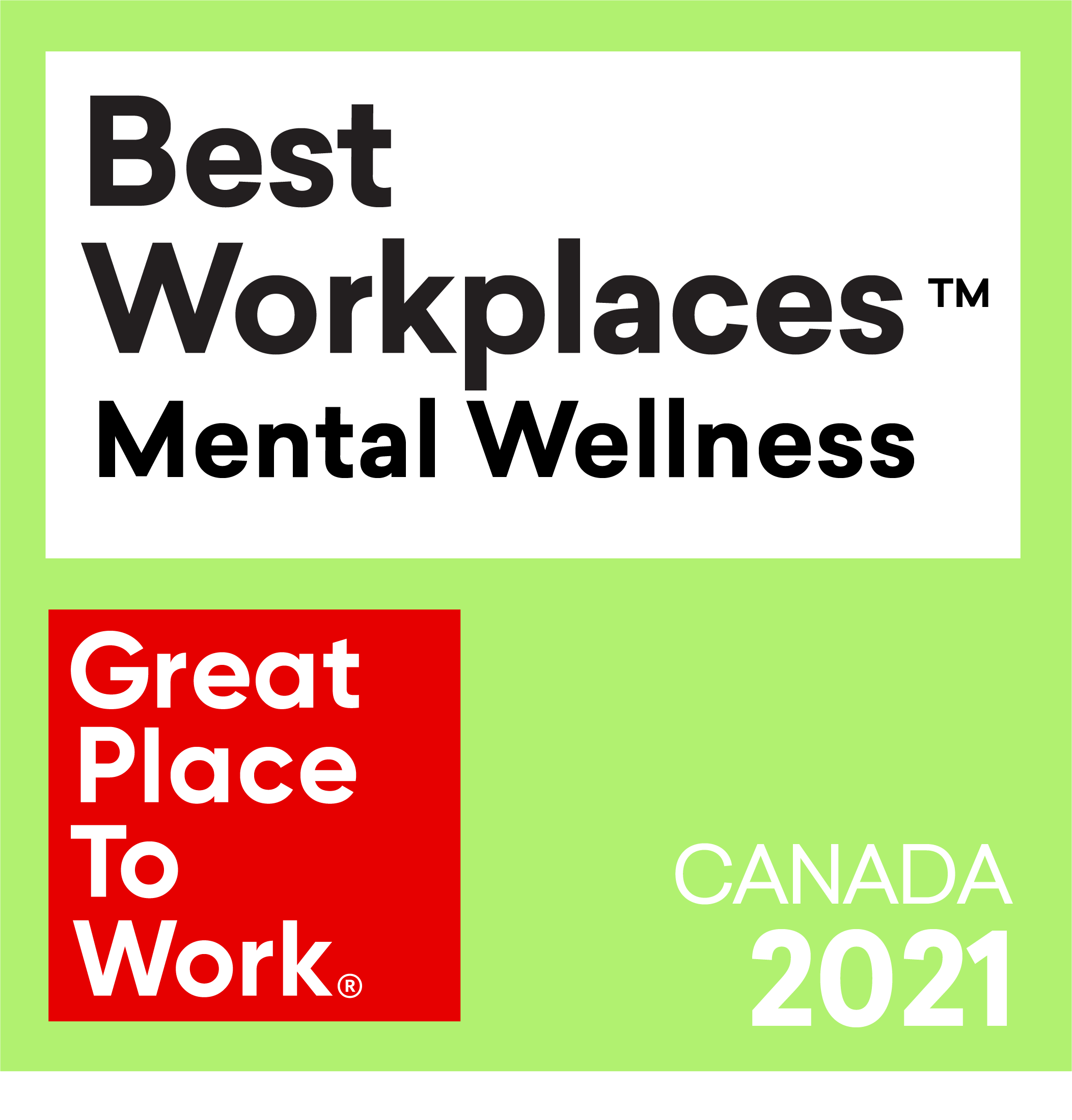 Best Workplaces for Mental Wellness 2021 Great Place To Work® Canada